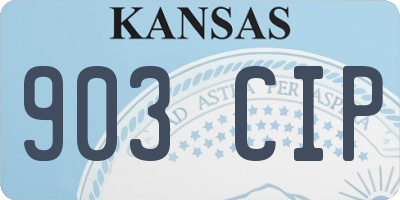 KS license plate 903CIP