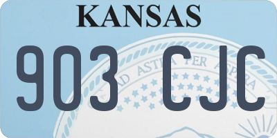 KS license plate 903CJC
