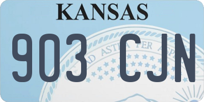 KS license plate 903CJN