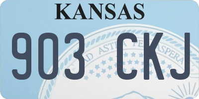 KS license plate 903CKJ