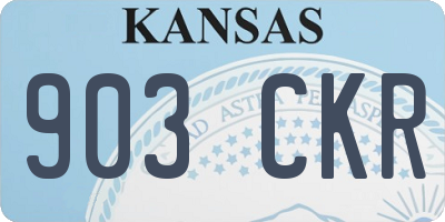 KS license plate 903CKR