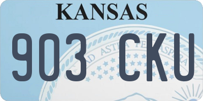 KS license plate 903CKU