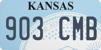 KS license plate 903CMB