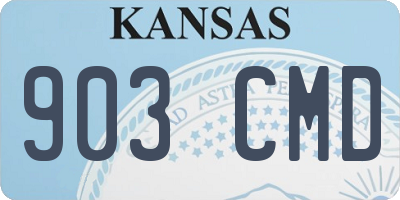 KS license plate 903CMD
