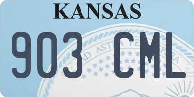 KS license plate 903CML