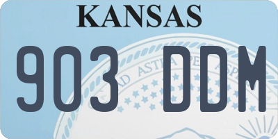KS license plate 903DDM