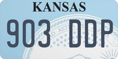 KS license plate 903DDP