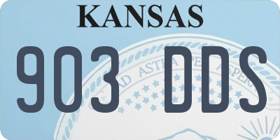 KS license plate 903DDS