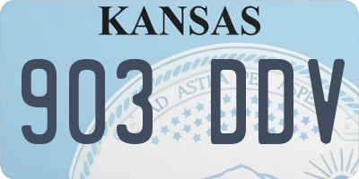 KS license plate 903DDV