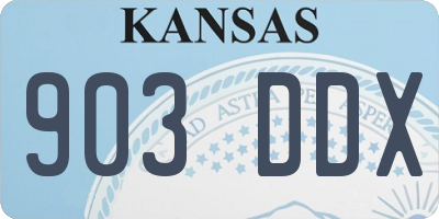 KS license plate 903DDX