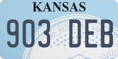 KS license plate 903DEB