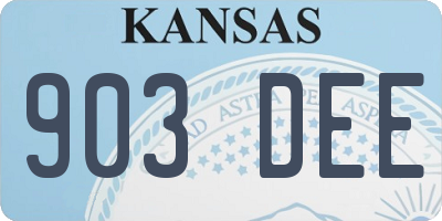 KS license plate 903DEE