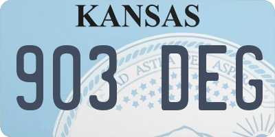 KS license plate 903DEG
