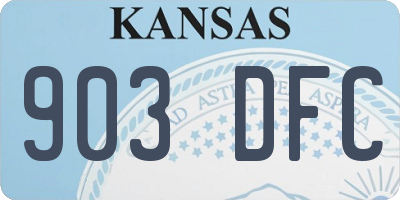 KS license plate 903DFC