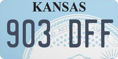 KS license plate 903DFF