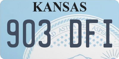 KS license plate 903DFI