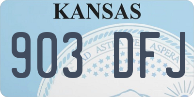 KS license plate 903DFJ