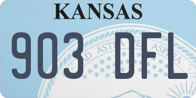 KS license plate 903DFL