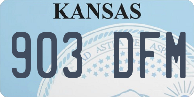 KS license plate 903DFM