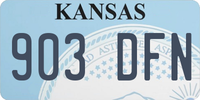 KS license plate 903DFN