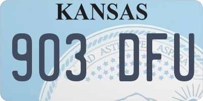 KS license plate 903DFU