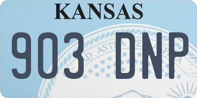 KS license plate 903DNP