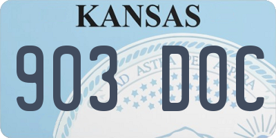 KS license plate 903DOC