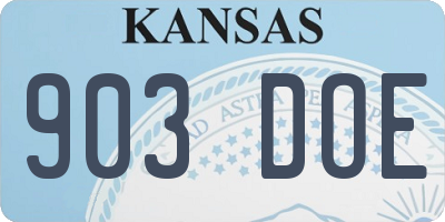 KS license plate 903DOE