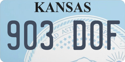 KS license plate 903DOF