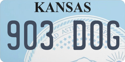 KS license plate 903DOG