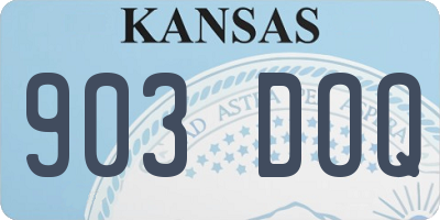 KS license plate 903DOQ
