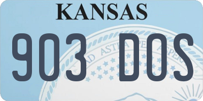 KS license plate 903DOS