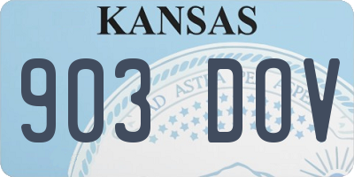 KS license plate 903DOV