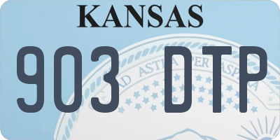 KS license plate 903DTP