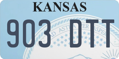 KS license plate 903DTT