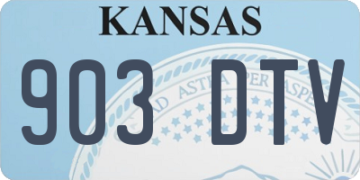 KS license plate 903DTV