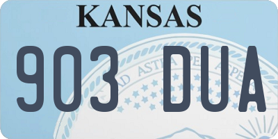 KS license plate 903DUA