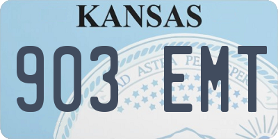 KS license plate 903EMT