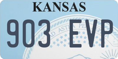 KS license plate 903EVP
