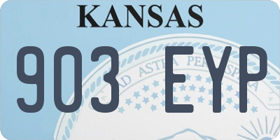 KS license plate 903EYP