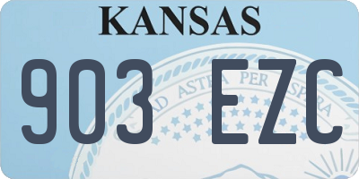 KS license plate 903EZC