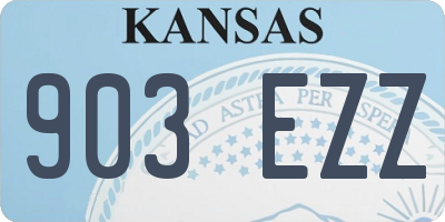 KS license plate 903EZZ