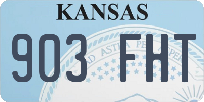 KS license plate 903FHT
