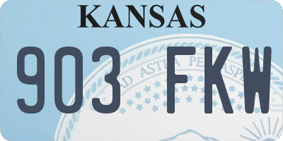 KS license plate 903FKW