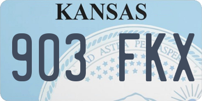 KS license plate 903FKX