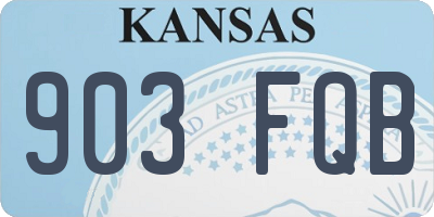 KS license plate 903FQB