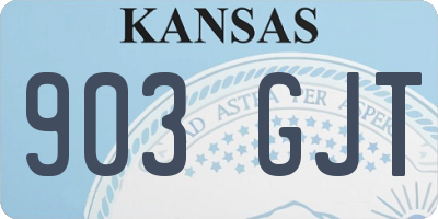 KS license plate 903GJT