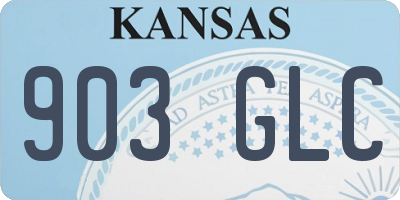 KS license plate 903GLC