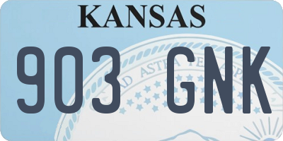 KS license plate 903GNK
