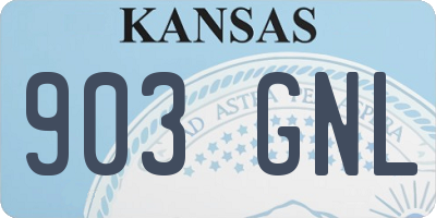 KS license plate 903GNL